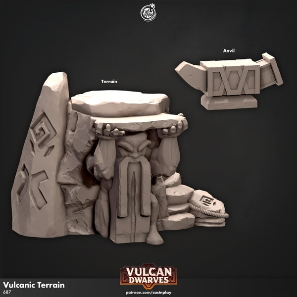 Vulcanic Terrain Bundle | D&D | DnD | Dungeons and Dragons | Wargaming | 3D Printed | Model | Role Playing | Pathfinder