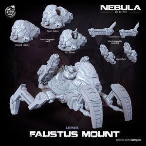 Ugnix Faustus Mount | D&D | DnD | Dungeons and Dragons | Wargaming | 3D Printed | Model | Role Playing | Pathfinder