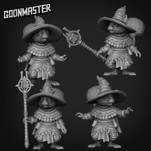Squirrel Wizard Bundle | D&D | DnD | Dungeons and Dragons | Wargaming | 3D Printed | Model | Role Playing | Pathfinder