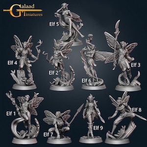 Elf Fairy Bundle | D&D | DnD | Dungeons and Dragons | Wargaming | 3D Printed | Model | Role Playing | Pathfinder