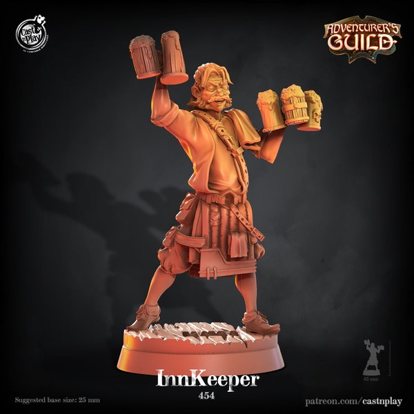 Innkeeper | D&D | DnD | Dungeons and Dragons | Wargaming | 3D Printed | Model | Role Playing | Pathfinder