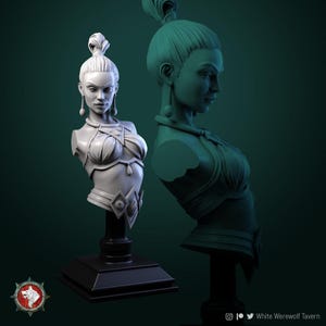 Water Master Bust | D&D | DnD | Dungeons and Dragons | Wargaming | 3D Printed | Model | Role Playing | Pathfinder
