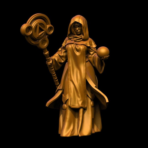 Sanel the Priestess | D&D | DnD | Dungeons and Dragons | Wargaming | 3D Printed | Model | Role Playing | Pathfinder