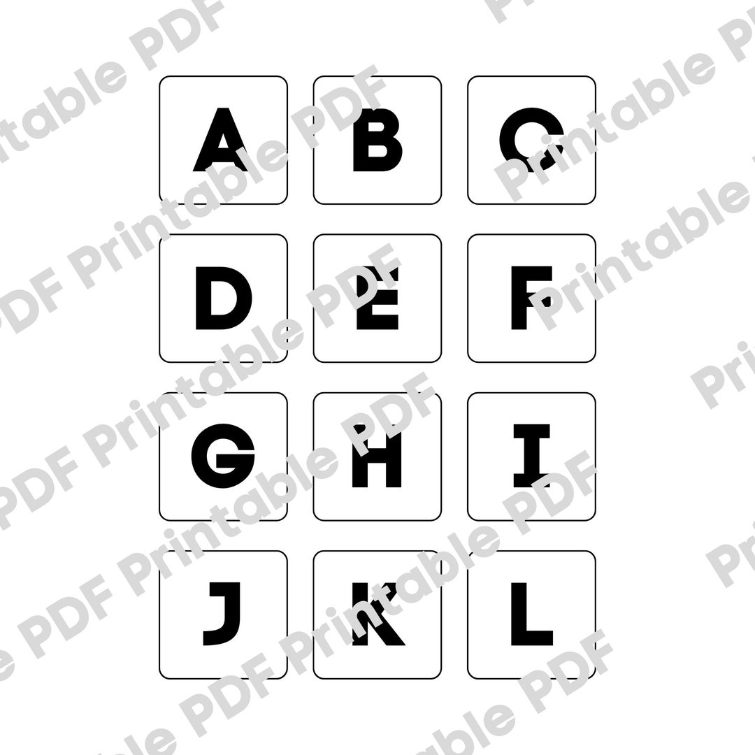 Printable ABC Cards Uppercase Letters Fun Learning for Kids Etsy
