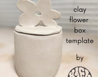 DIY Clay Flower Box Template: Slab Building Pottery Jar (PDF Pattern)