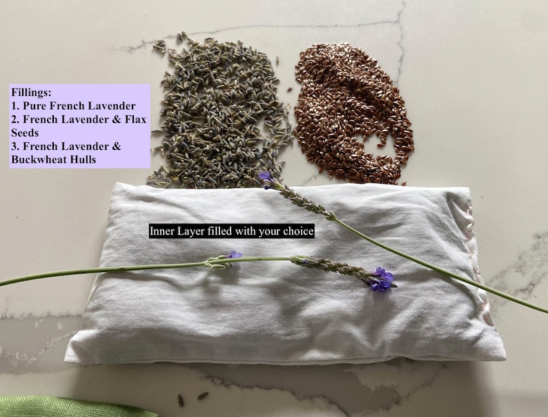 Linen Eye Pillow Lavender and Flaxseed Eye Mask Aromatherapyyoga Eye