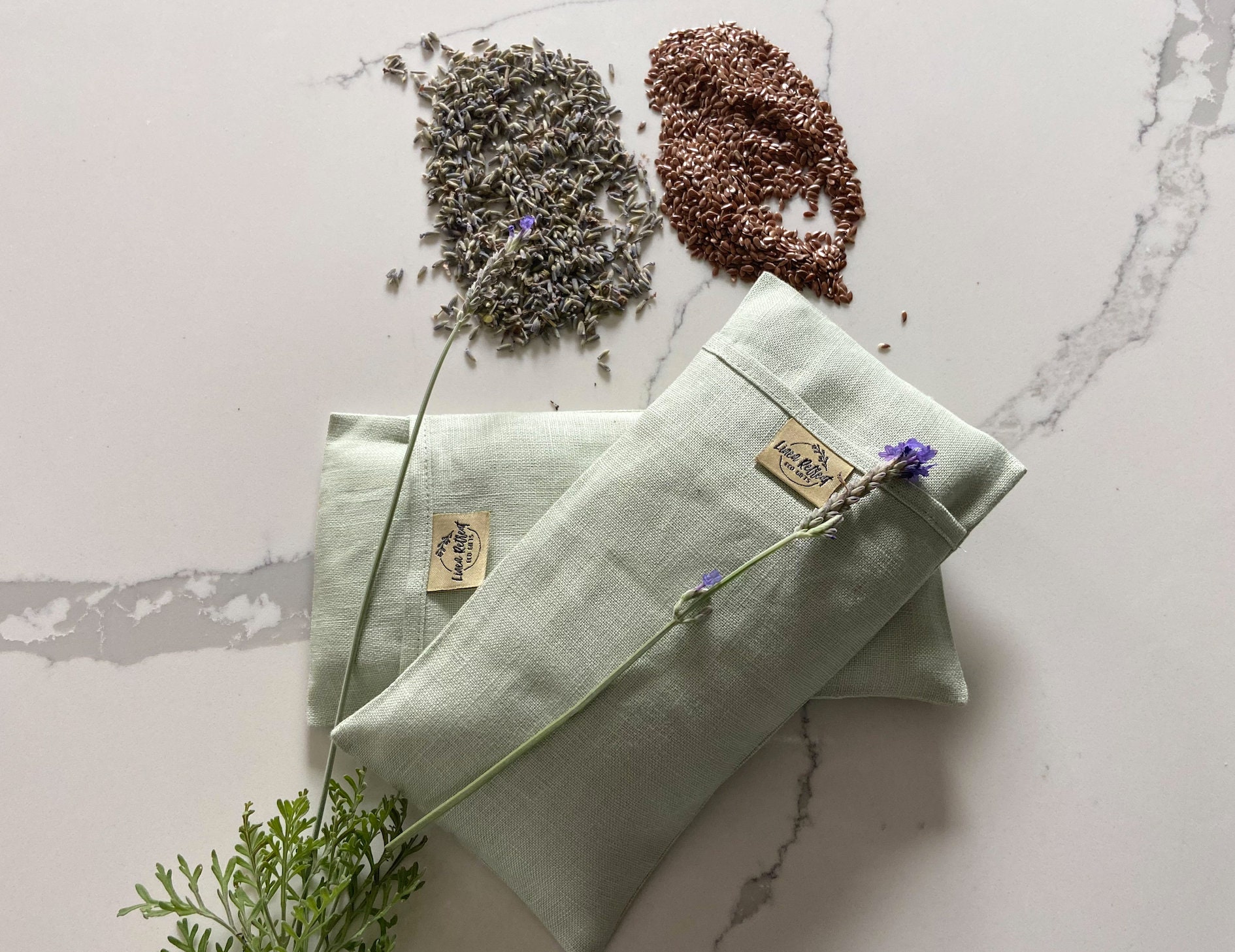 Linen Eye Pillow Lavender and Flaxseed Eye Mask Aromatherapyyoga Eye