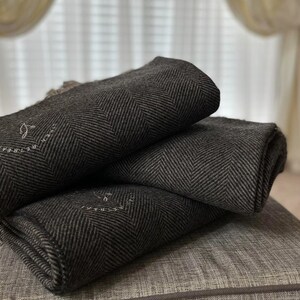 Mongolian 100% WOOL Blanket Throw| Luxury Herringbone Throw| Christmas Gift| Wedding Gift| Birthday Gift bild 6