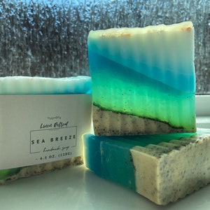 Handcrafted Sea Breeze Soap| Exfoliation Soap| Hemp Soap|Personalized Soap Gift Box| Handmade Soap Gift Set|Vegan Soap| Relaxation Gift