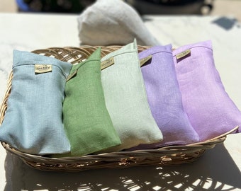 Weighted Linen Eye Pillow| Lavender| Flaxseeds |Buckwheat Hulls| Soothing Eye Pillow | Valentine's Day Gift|Yoga Eye Pillow| Relaxation Pack