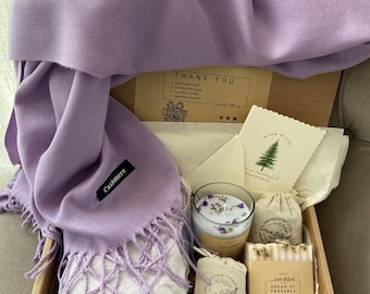 Mother's Day Gift Box Set| Alpaca Wool Scarf Gift| Cozy Gift Set| Gift for Mom| Birthday Gift| French Gift| Godmother Gift|Eco Christmas