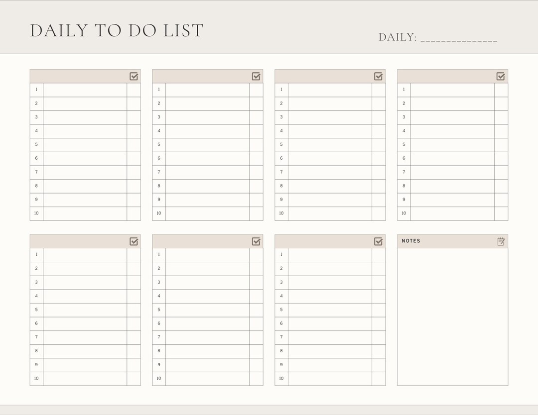 Daily, Weekly, Monthly, Quarterly, and Yearly to Do List - Etsy