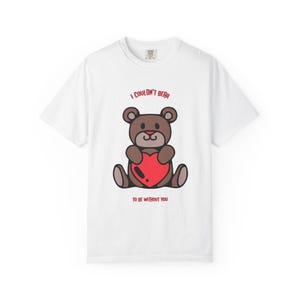 Cute Bear Tee for Loved Ones, Perfect for Valentine&#39;s Day Gifts, Unisex Comfortable T-Shirt, Gift for Friends, Sweetheart T-shirt,
