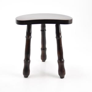 ChezBearFrance - Vintage French 15&quot; Wooden Stool Plant Stand Room Display Farmhouse Cottage Barn Wood Tabouret
