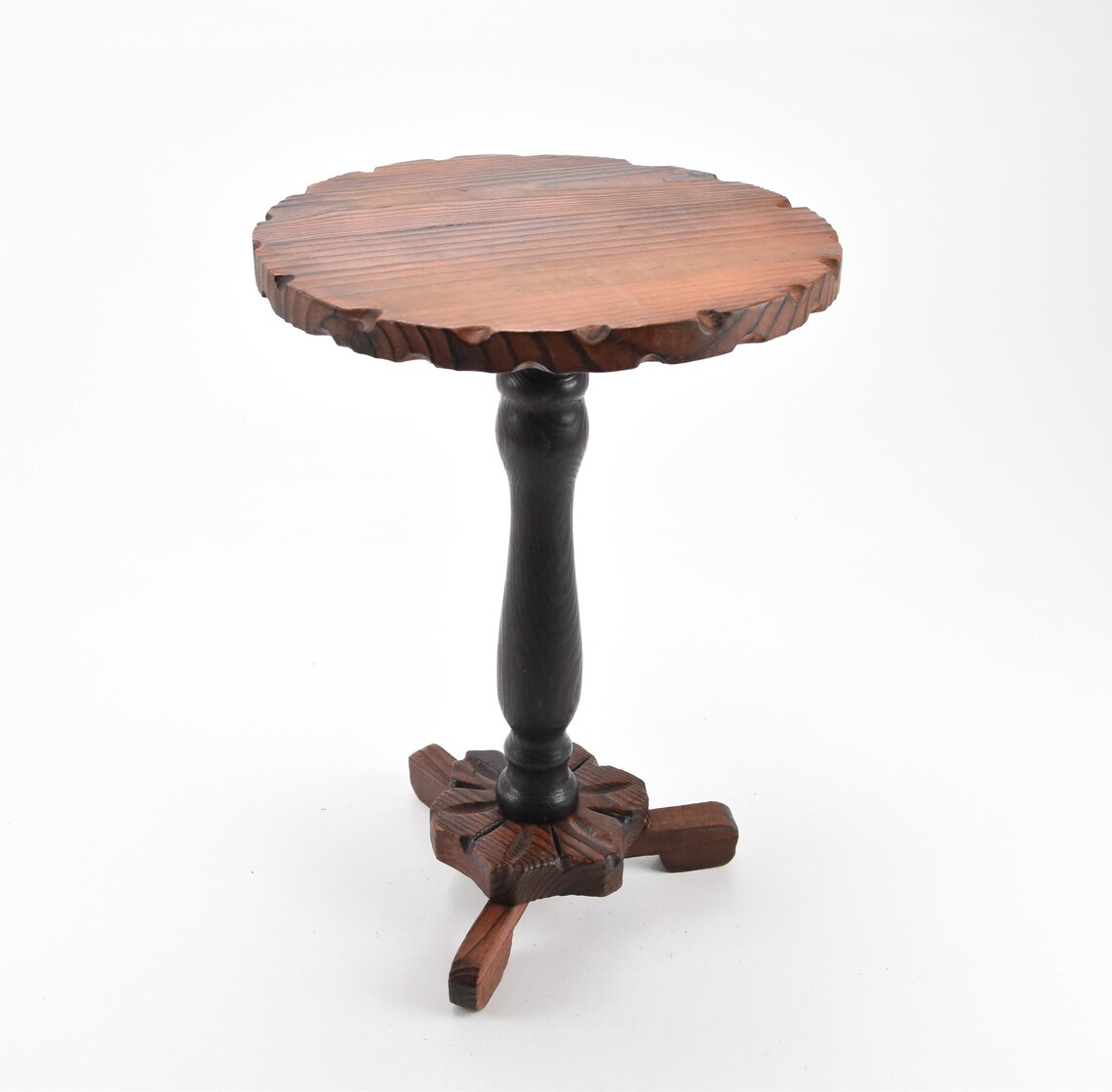 ChezBearFrance - Vintage 21" Wooden Rustic End Side Coffee Living Room Table Stand Kitchen Farmhouse Cottage, foto 3 di 5