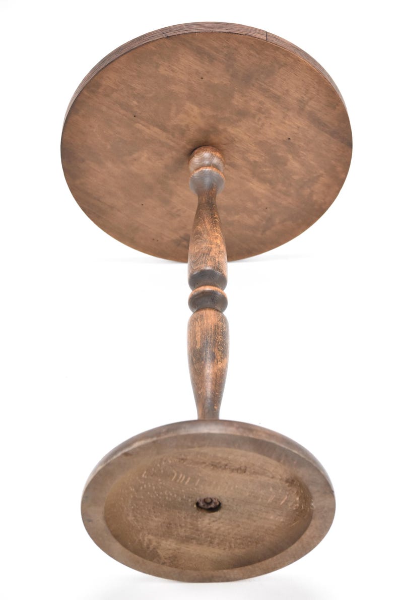 Chezbearfrance Vintage French 22 Wooden Pedestal Sellette Side Table