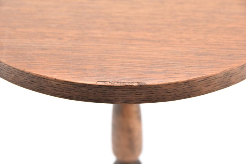 Chezbearfrance Vintage French 22 Wooden Pedestal Sellette Side Table