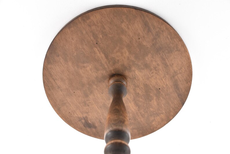 Chezbearfrance Vintage French 22 Wooden Pedestal Sellette Side Table