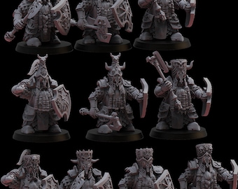 Infernal Dwarf Warriors Magmhorin - Lost Kingdom Miniatures