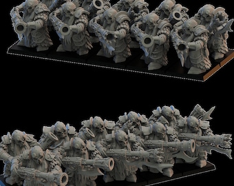 Death Guard Arquebuses Infernal Dwarf Gunners - Lost Kingdom Miniatures
