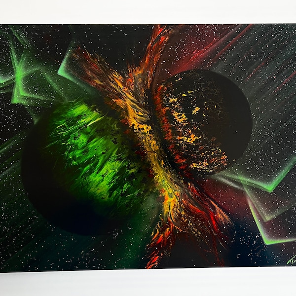 A3 of A2 Print - Worlds Collide