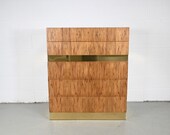 Milo Baughman for Thayer Coggin Rosewood and Brass Highboy