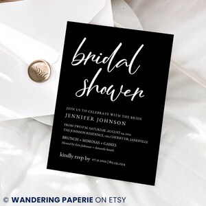 Minimalist Bridal Shower Invitation, Bridal Shower Invitation Template, Bridal Shower Invitation Editable, 510