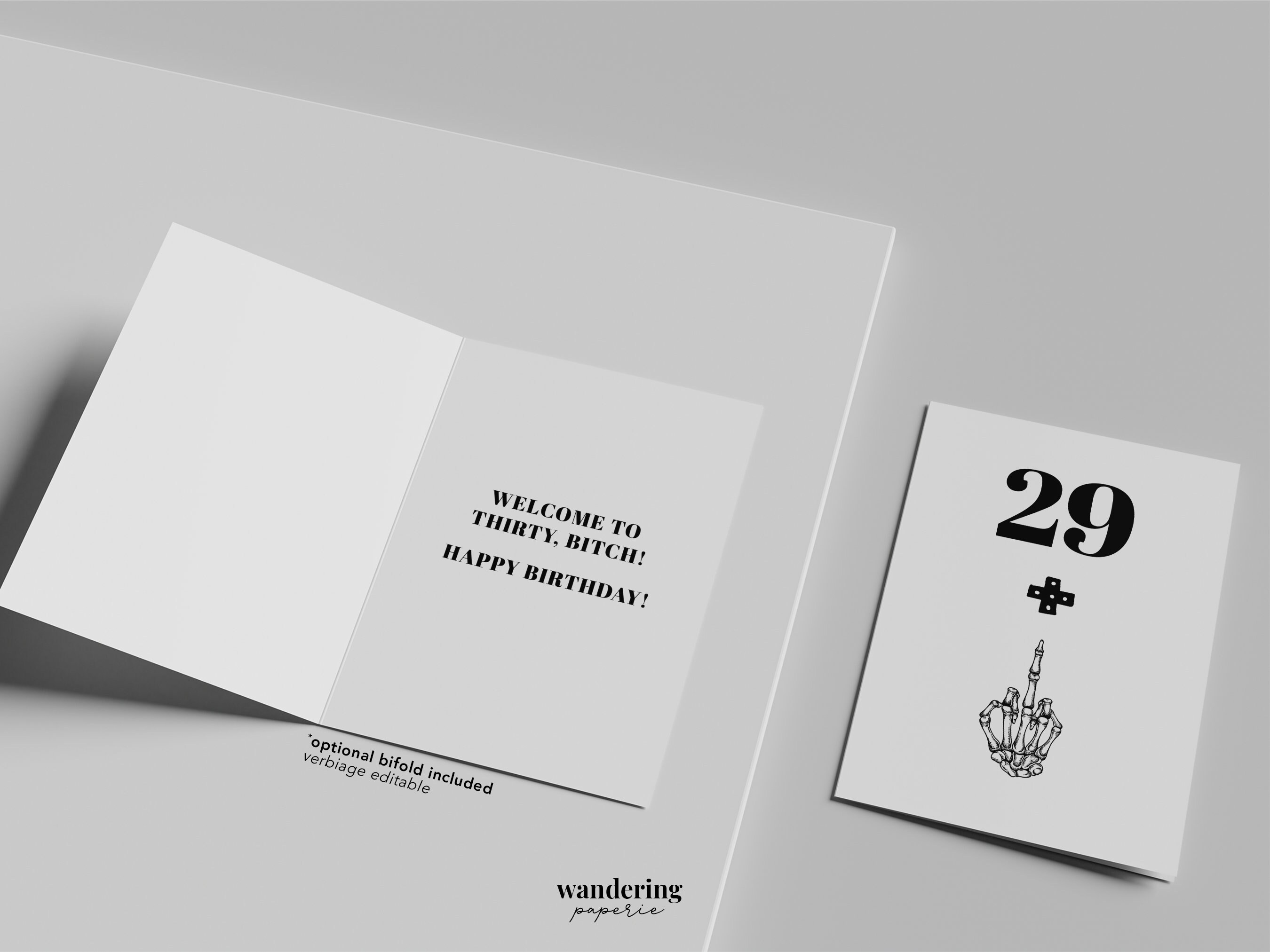 Printable 30th Birthday Card Template, Funny 30th Birthday Card, Thirty ...