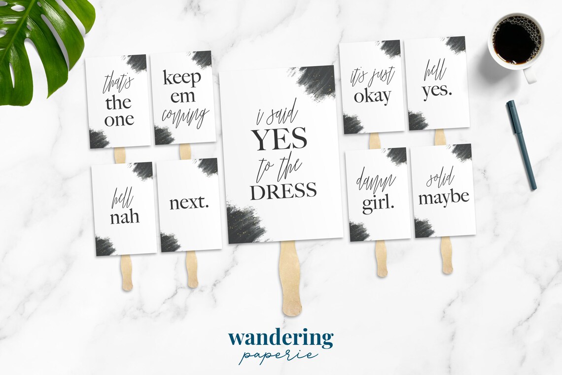 Wedding Dress Shopping, Say Yes to the Dress Signs, Wedding Dress