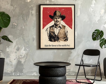 Vintage cigarette western poster