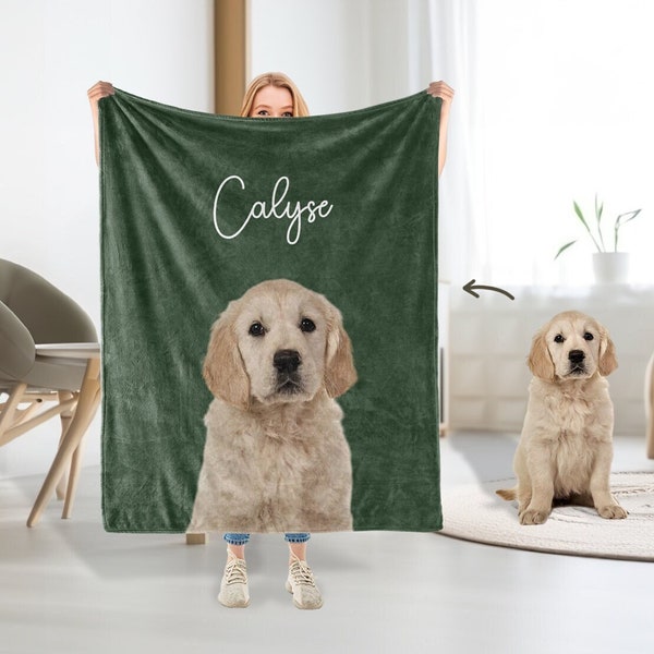 Custom Pet Photo Blankets | Personalized Dog Blanket With Photo | Dog Picture Blankets | Pet Lover Gifts | Dog Dad Gifts | Christmas Gifts