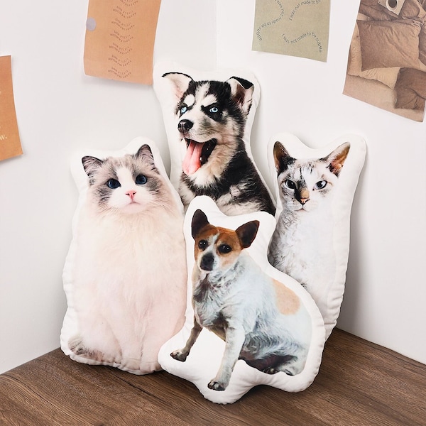 Custom Pet Pillow | Personalized Picture Pillow | Custom 3D Dog Pillow | Decorative Pillow | Pet Memorial Pillow | Pet Lover Gift Home Decor