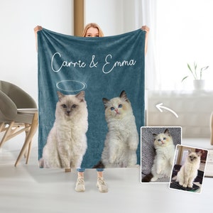 Custom Pet Photo Blankets | Personalized Dog Blanket With Photo | Dog Picture Blankets | Pet Lover Gifts | Dog Dad Gifts | Christmas Gifts