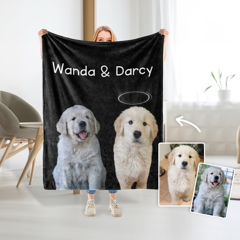 Custom Pet Photo Blankets Personalized Dog Blanket With Photo Dog