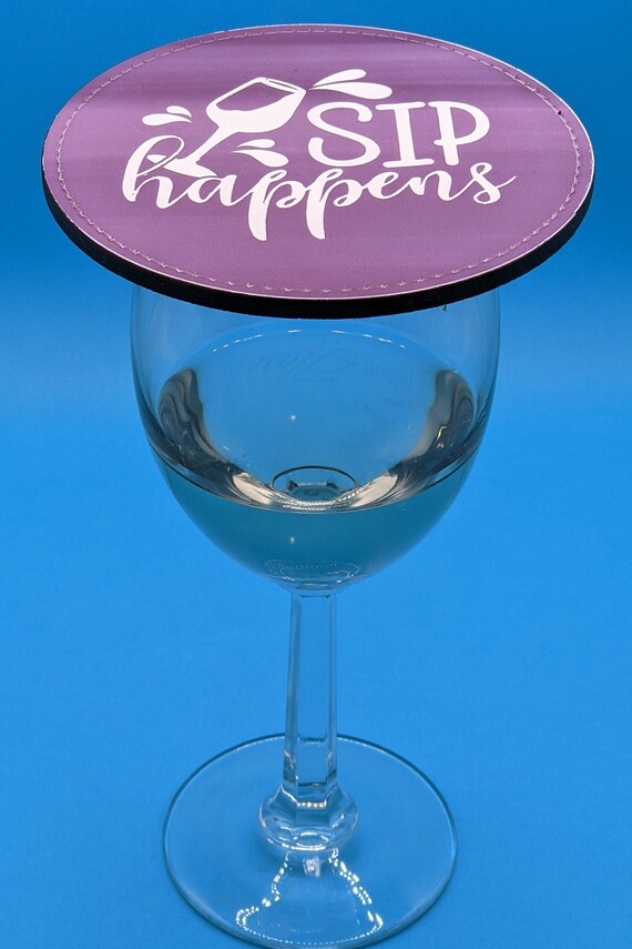 Wine Glass Cover/Wine Tasting/Wine Cover/Coaster/Wine Tumbler Etsy