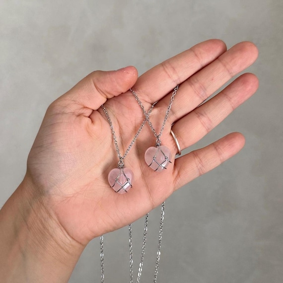 BARBIE, TWO VOICES Friendship Necklaces, Handmade in Stainless