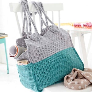 INSTANT DOWNLOAD PDF  Vintage Crochet Pattern  Handy Hold All  Tote Shopping Beach Bag  Retro