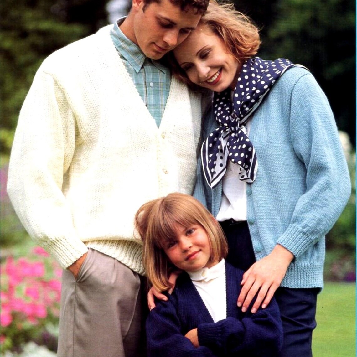 Vintage Knitting Pattern PDF Classic Family Cardigans 4ply DK Aran or ...