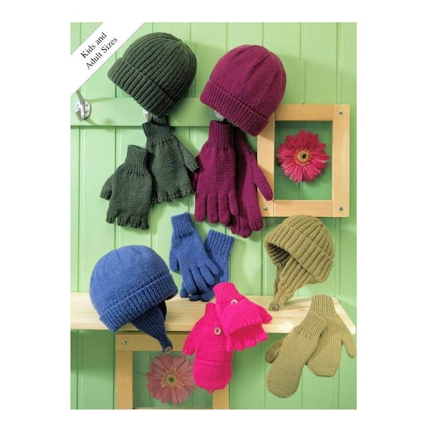 Kids Hat and Mitts Pattern Etsy