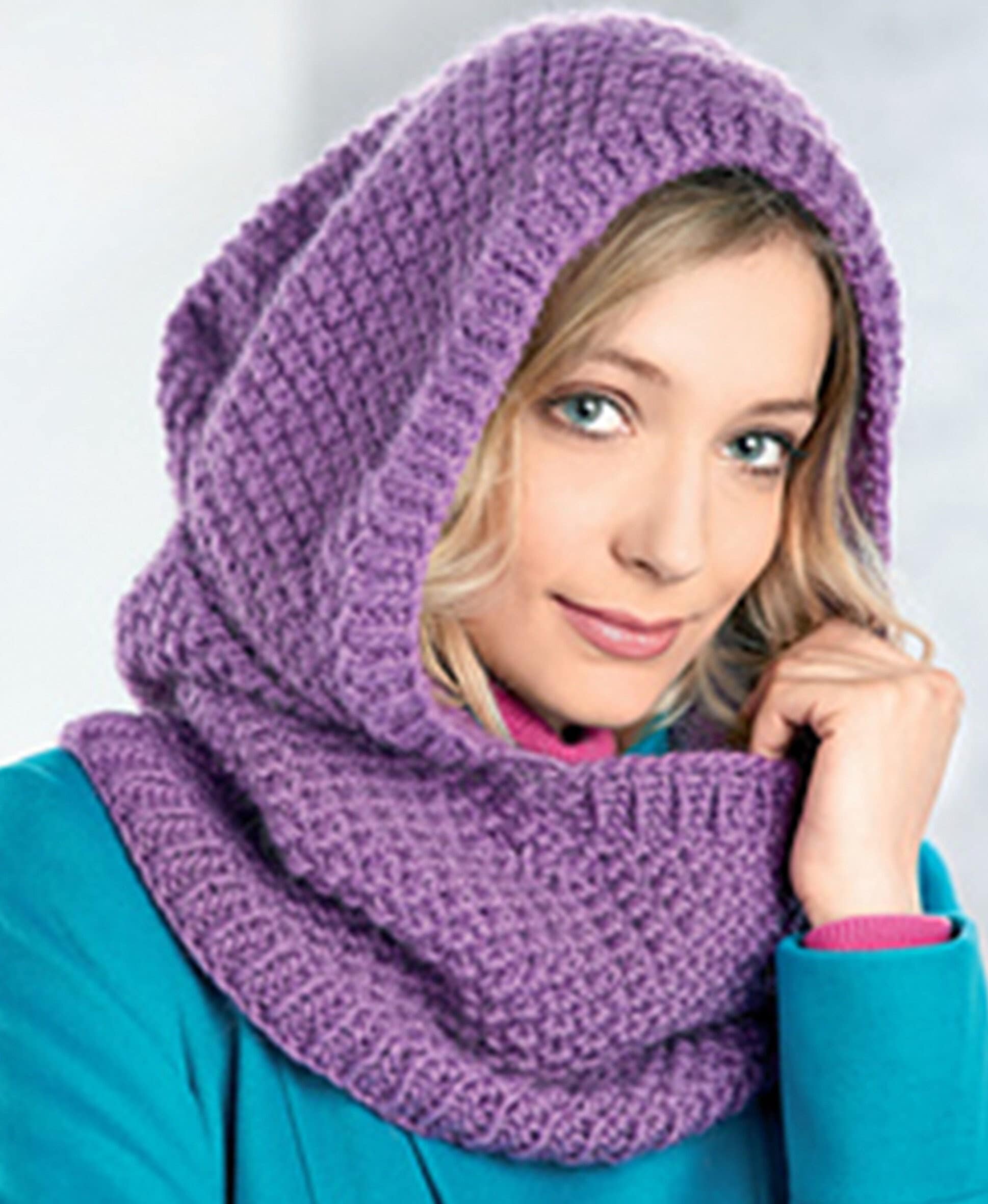 INSTANT DOWNLOAD PDF Knitting Pattern Hooded Cowl Snood Hood Etsy