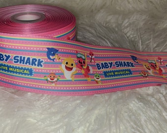Pink Baby Shark Ribbon - Etsy