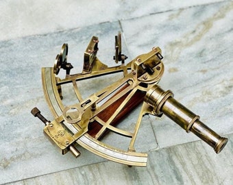 手作りの真鍮製六分儀 9インチ 航海用計器 - Etsy 日本