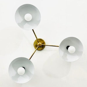 3 Light Stilnovo Style Shade Mid Century Brass Sputnik chandelier light Fixture Customization Wall Lamp Handmade Scones Wall Fixture Decor