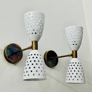 Wall Sconce Mid Century 1950&#39;s Style Italian Stilnovo Sconce Lighting Pair Reading Lamp Fixture Adjustable Wall Sconce Light for Home Decor