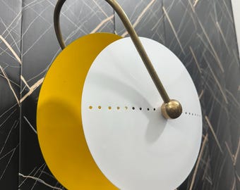 Handcrafted Brass Round Wall Sconce - Modern Bedside Lighting
