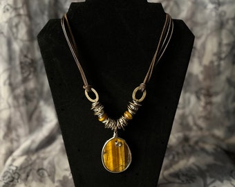 Vintage: collar de ojo de tigre