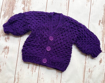 Baby Sweater - Crochet (Purple)