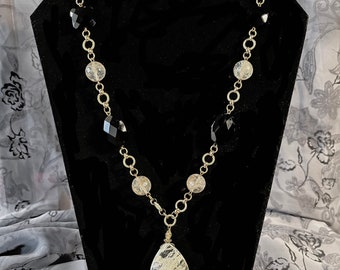 Vintage: collar negro y marfil