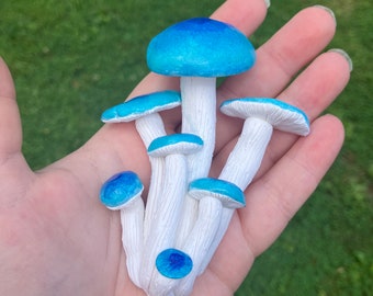 Blue Cap Mushroom Magnet