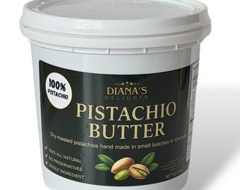 2 lb Bare Pistachio Butter - 100% California Pistachio in 1 quart bucket.